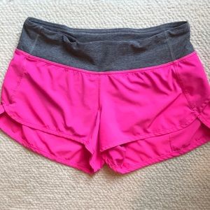 Lululemon speed short / hot pink and grey